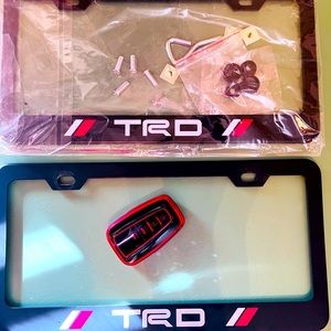 Toyota TRD License Plate Frames (2) & Key Fob Cover